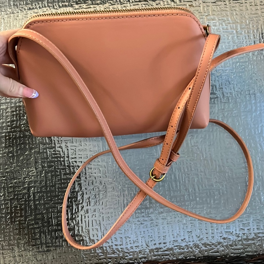 Light Pink Crossbody With Adjustable Length